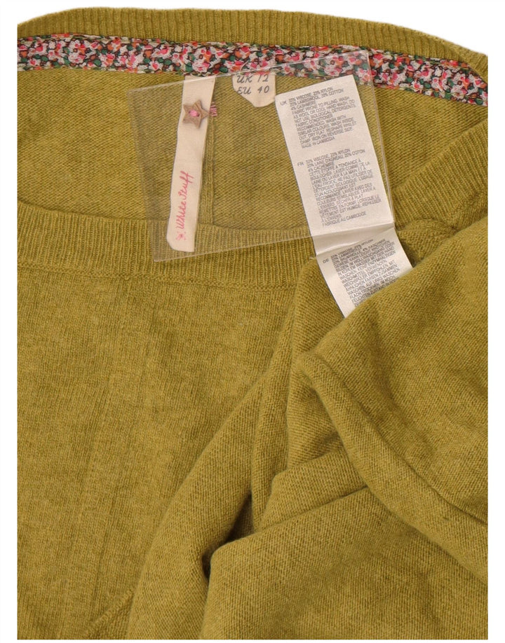 White Stuff Womens Boat Neck Jumper Sweater UK 12 Medium Green Viscose