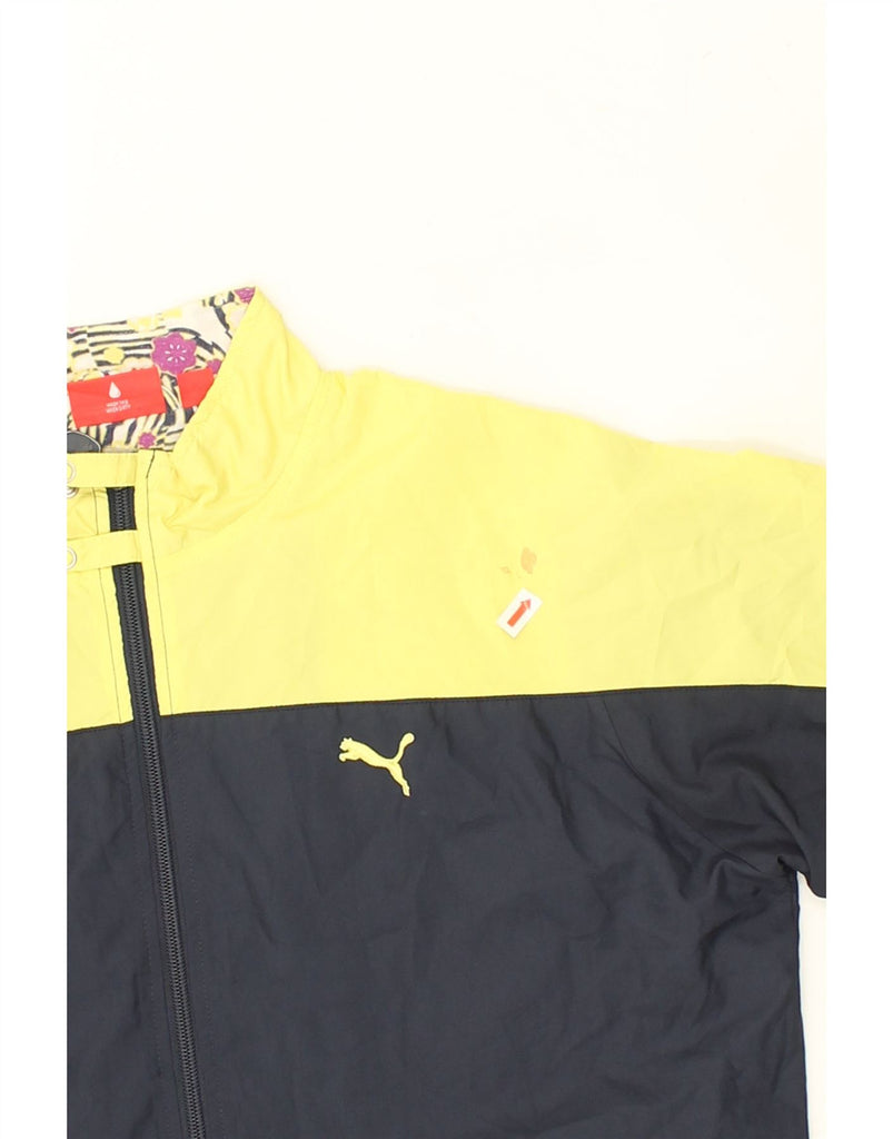 PUMA Womens Bomber Jacket UK 10 Small  Yellow Colourblock | Vintage Puma | Thrift | Second-Hand Puma | Used Clothing | Messina Hembry 