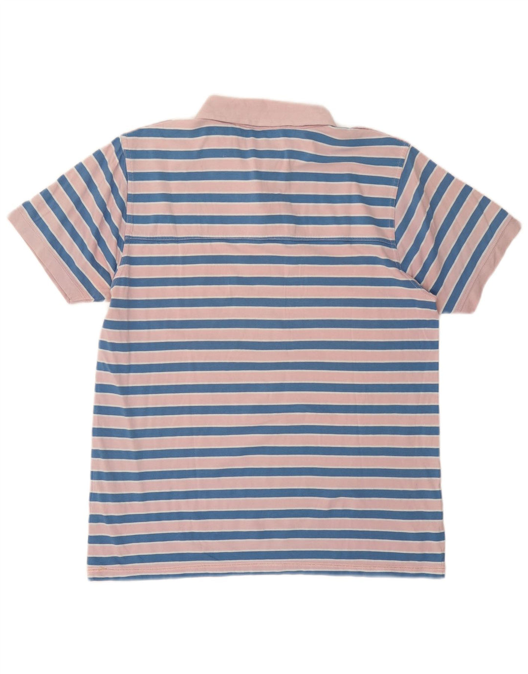 FILA Mens Polo Shirt Medium Pink Striped Cotton