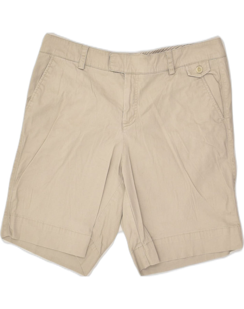 DOCKERS Womens Curvy Mid Rise Chino Shorts UK 16 Large W32 Beige Cotton | Vintage Dockers | Thrift | Second-Hand Dockers | Used Clothing | Messina Hembry 