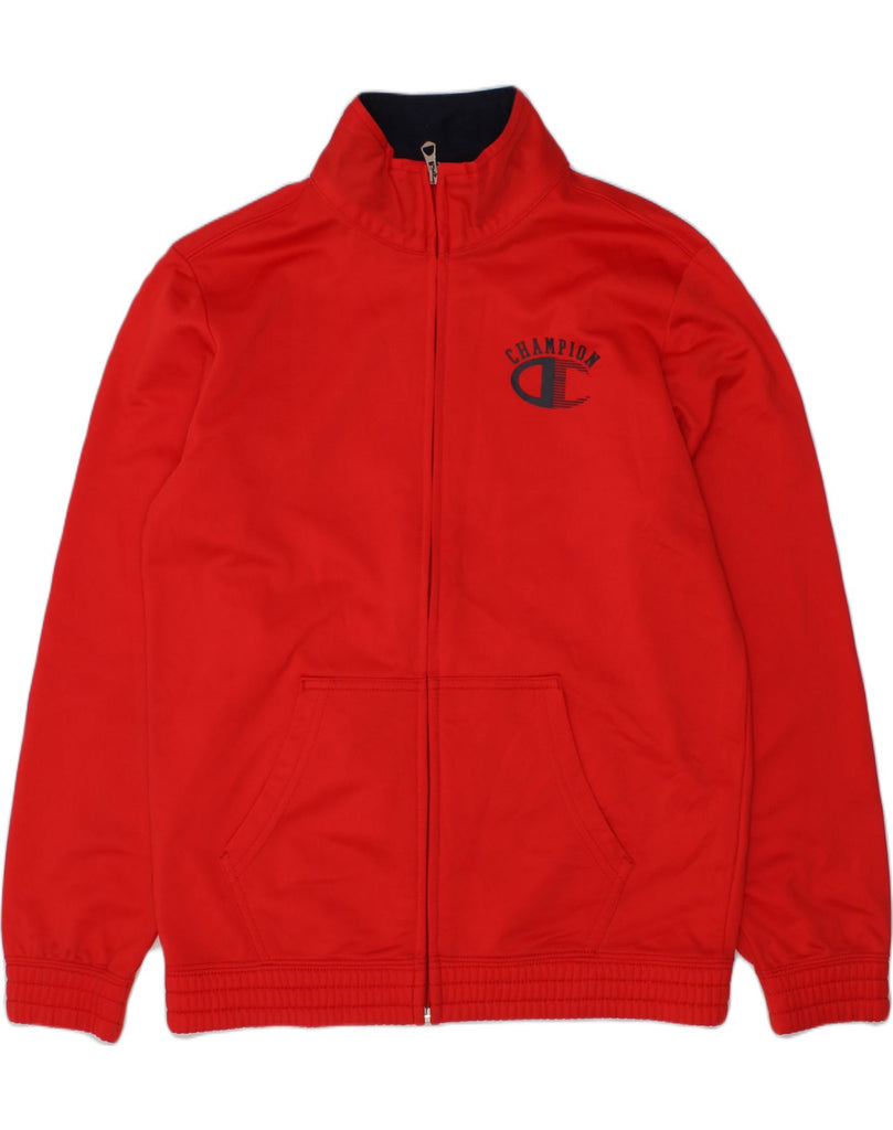 CHAMPION Boys Tracksuit Top Jacket 9-10 Years Medium Red Polyester | Vintage Champion | Thrift | Second-Hand Champion | Used Clothing | Messina Hembry 