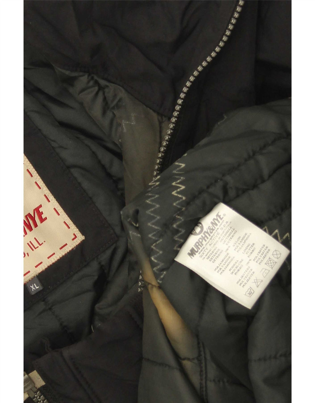 Murphy & Nye Mens Bomber Jacket UK 42 XL Black Polyamide