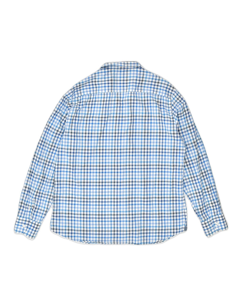 MASSIMO DUTTI Mens Shirt XL Blue Check Cotton | Vintage | Thrift | Second-Hand | Used Clothing | Messina Hembry 