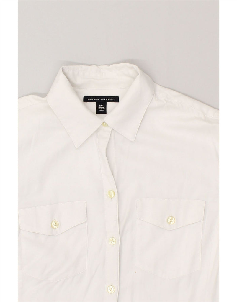 BANANA REPUBLIC Womens Shirt UK 10 Small White Cotton | Vintage Banana Republic | Thrift | Second-Hand Banana Republic | Used Clothing | Messina Hembry 