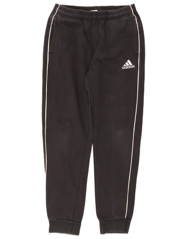 Adidas Boys Tracksuit Trousers Joggers 13-14 Years Black Cotton