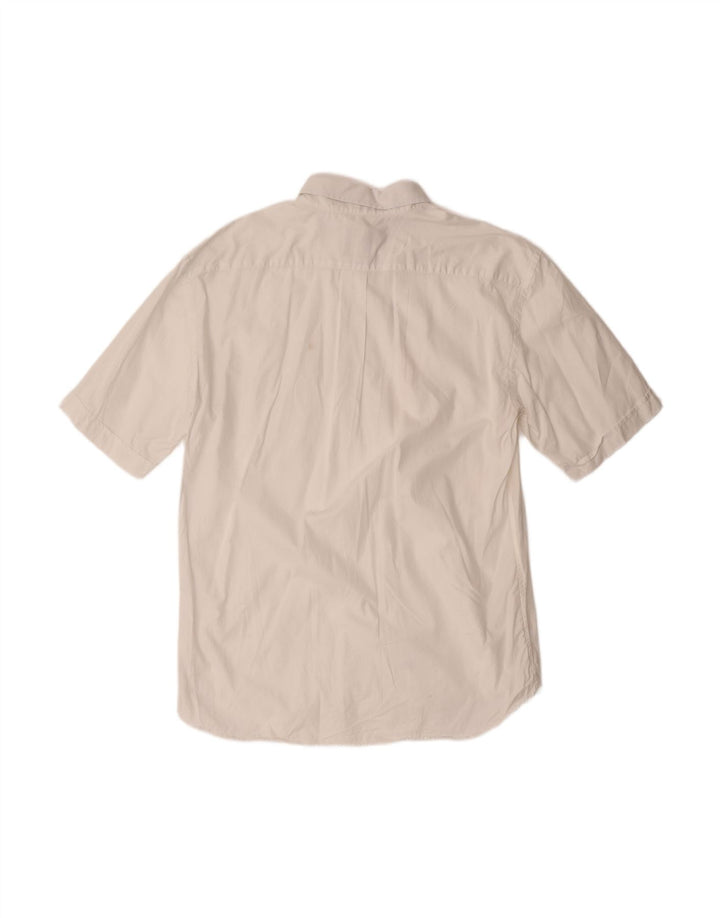 NAVIGARE Mens Short Sleeve Shirt XL White Cotton