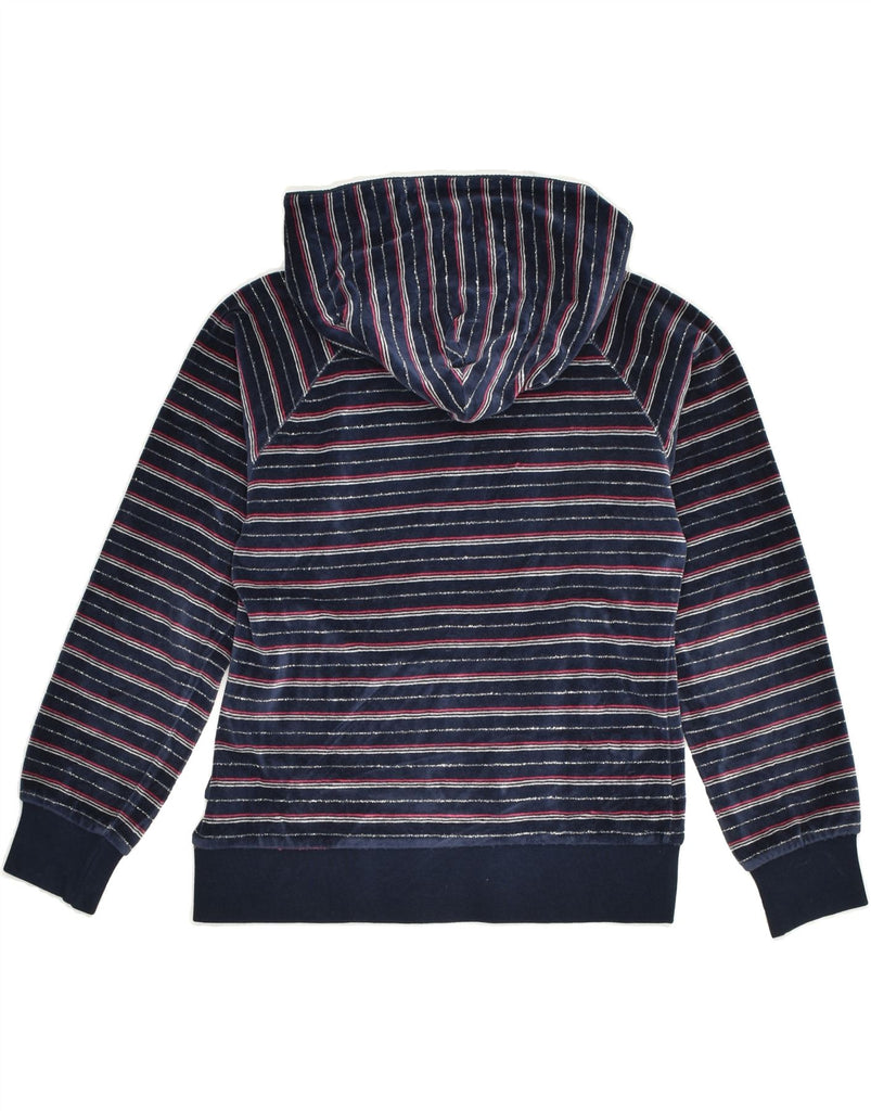 CHAMPION Girls Hoodie Jumper 9-10 Years Medium  Navy Blue Striped Cotton | Vintage Champion | Thrift | Second-Hand Champion | Used Clothing | Messina Hembry 