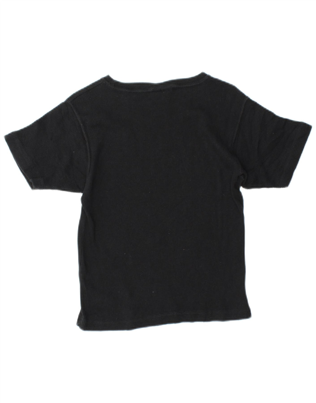 CHAMPION Womens Crop T-Shirt Top UK 12 Medium Black Cotton