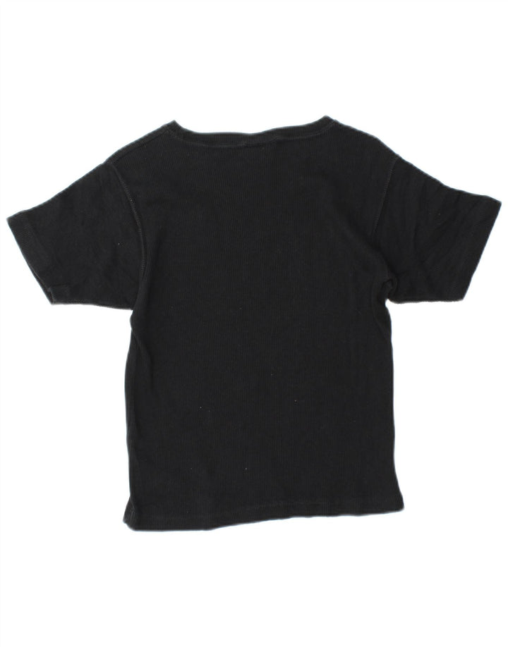 CHAMPION Womens Crop T-Shirt Top UK 12 Medium Black Cotton