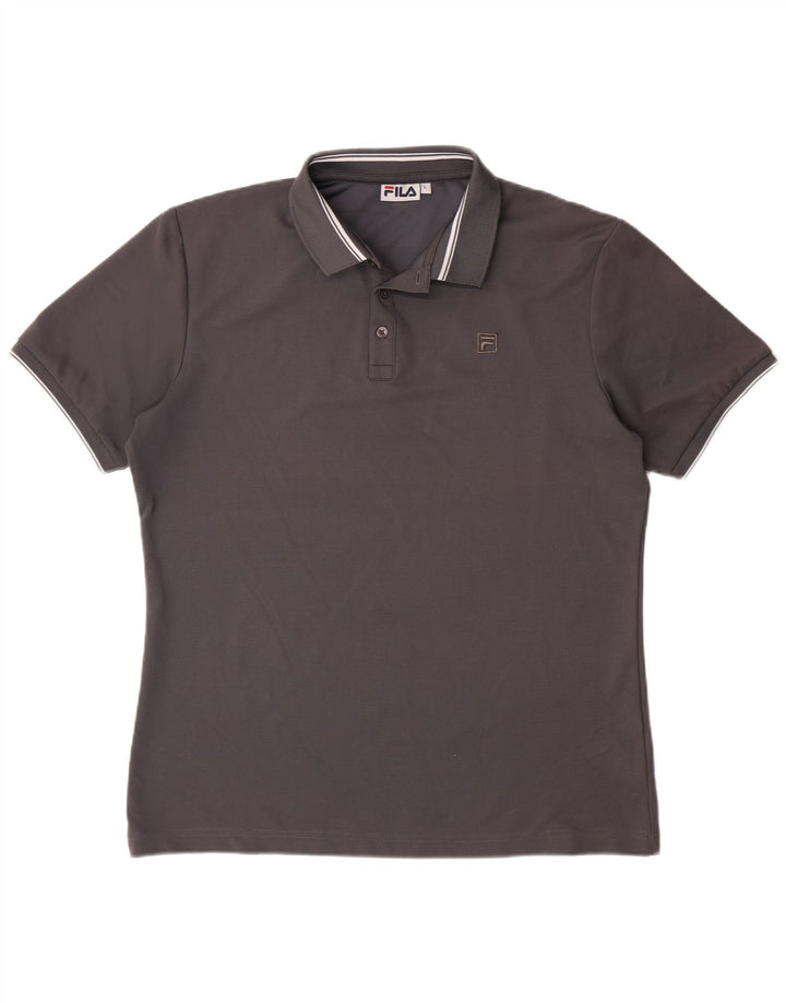 FILA Mens Polo Shirt Large Grey