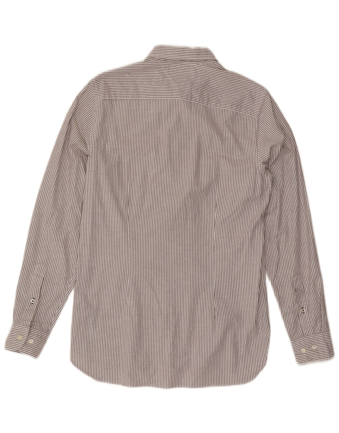Tommy Hilfiger Mens Slim Fit Shirt Medium Grey Pinstripe Cotton