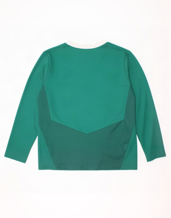 Puma Boys Top Long Sleeve 9-10 Years Green Colourblock
