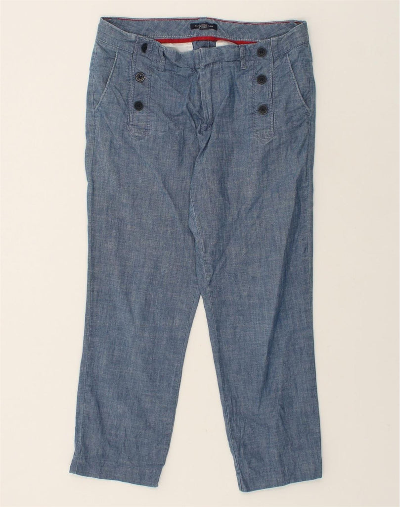 TOMMY HILFIGER Womens Tapered Casual Trousers US 8 Medium W30 L24 Blue | Vintage Tommy Hilfiger | Thrift | Second-Hand Tommy Hilfiger | Used Clothing | Messina Hembry 