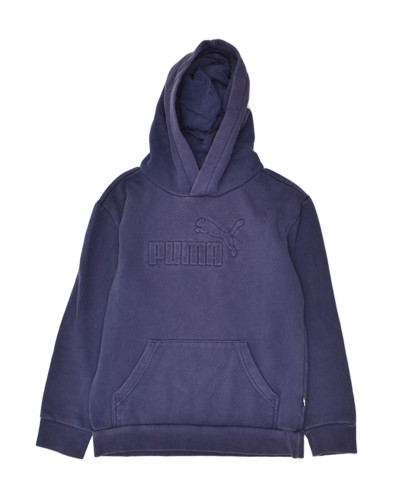 PUMA Boys Graphic Hoodie Jumper 10-11 Years Purple Cotton | Vintage Puma | Thrift | Second-Hand Puma | Used Clothing | Messina Hembry 