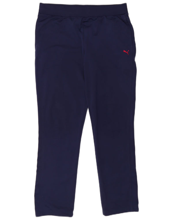 Puma Womens Tracksuit Trousers UK 16 Large Navy Blue