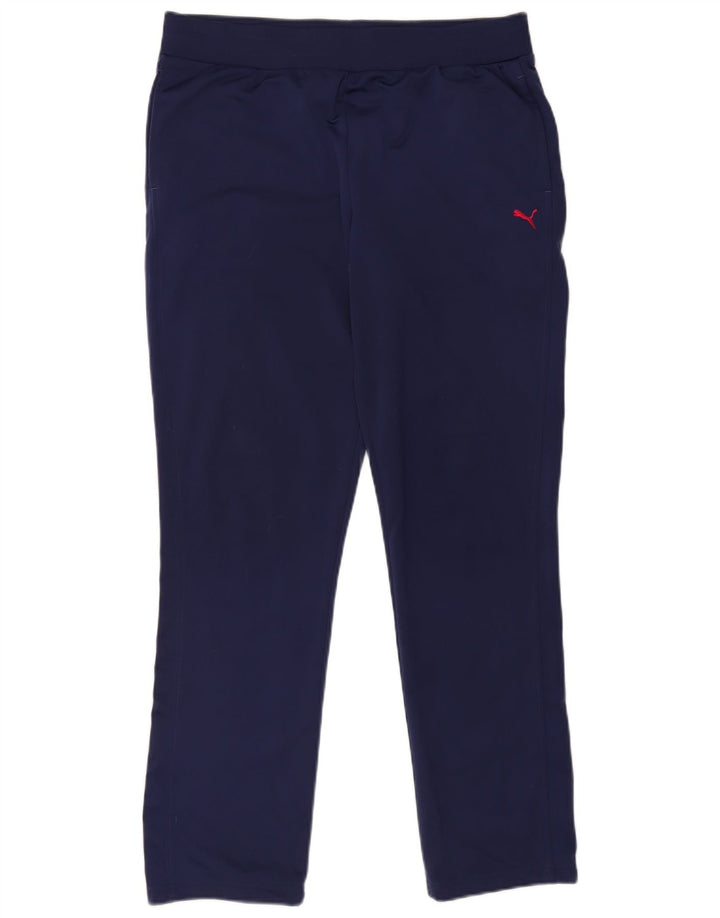 Puma Womens Tracksuit Trousers UK 16 Large Navy Blue