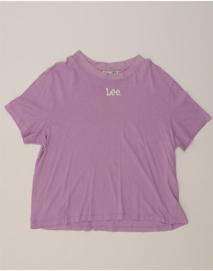 LEE Womens T-Shirt Top UK 18 XL Purple Cotton Vintage Lee and Second-Hand Lee from Messina Hembry 