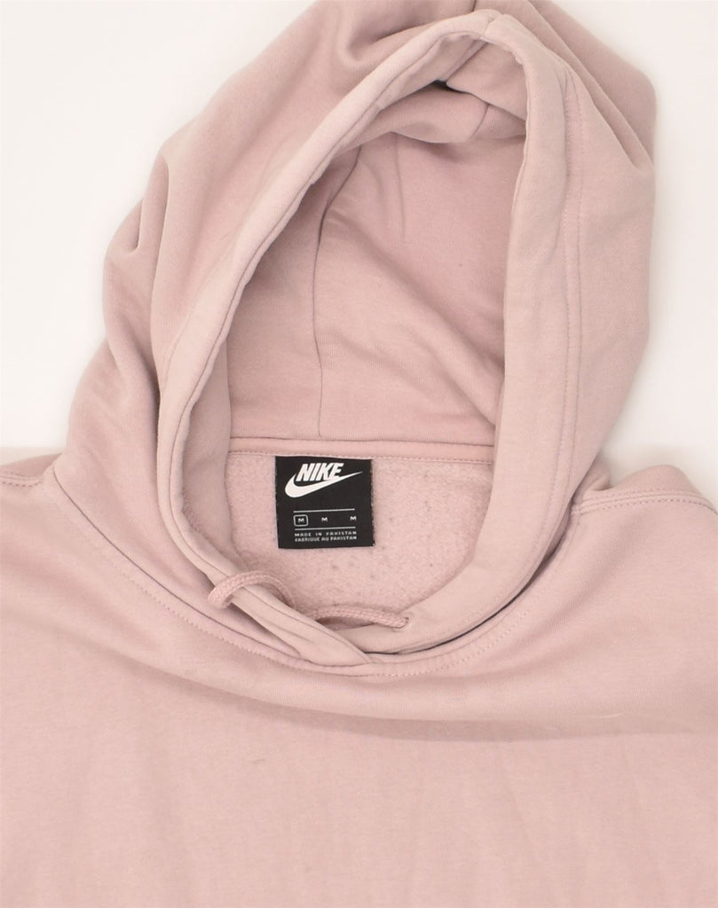 NIKE Womens Oversized Hoodie Jumper UK 14 Medium Pink Cotton | Vintage Nike | Thrift | Second-Hand Nike | Used Clothing | Messina Hembry 