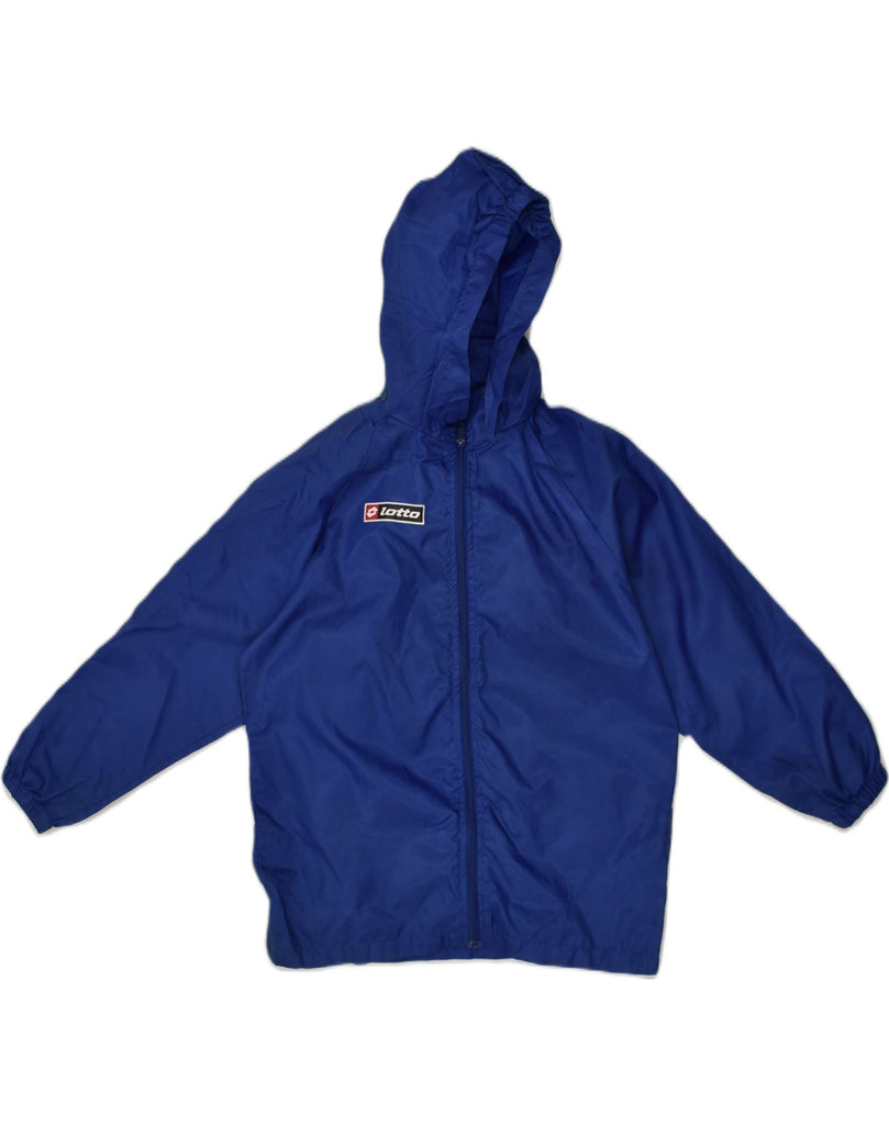 LOTTO Boys Hooded Rain Jacket 7-8 Years XS  Blue Polyester | Vintage Lotto | Thrift | Second-Hand Lotto | Used Clothing | Messina Hembry 