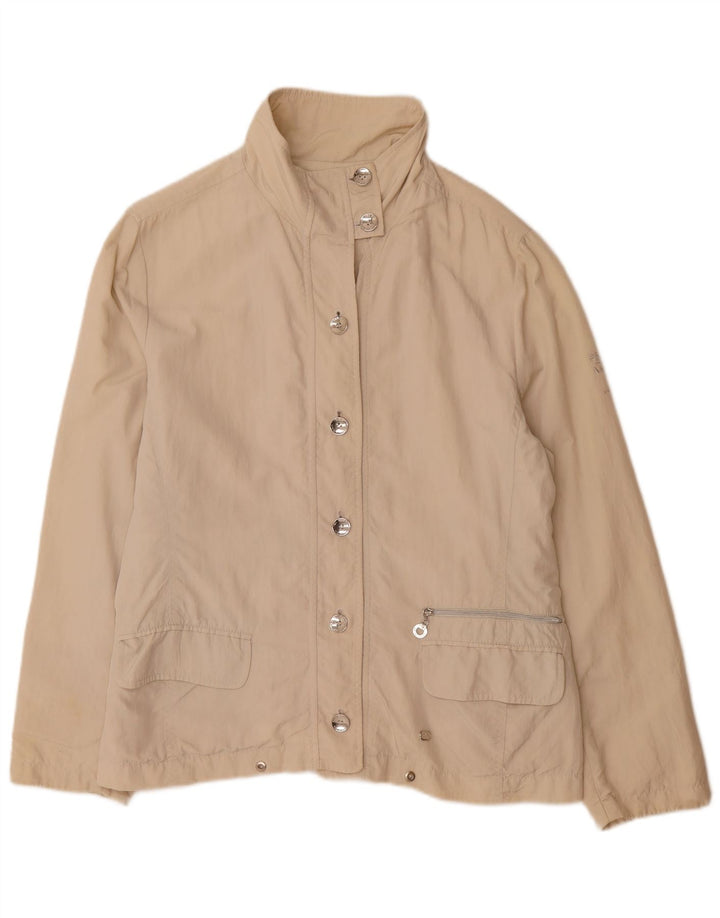 Perte by Krizia Womens Utility Jacket Size 21 Medium Off White Polyamide