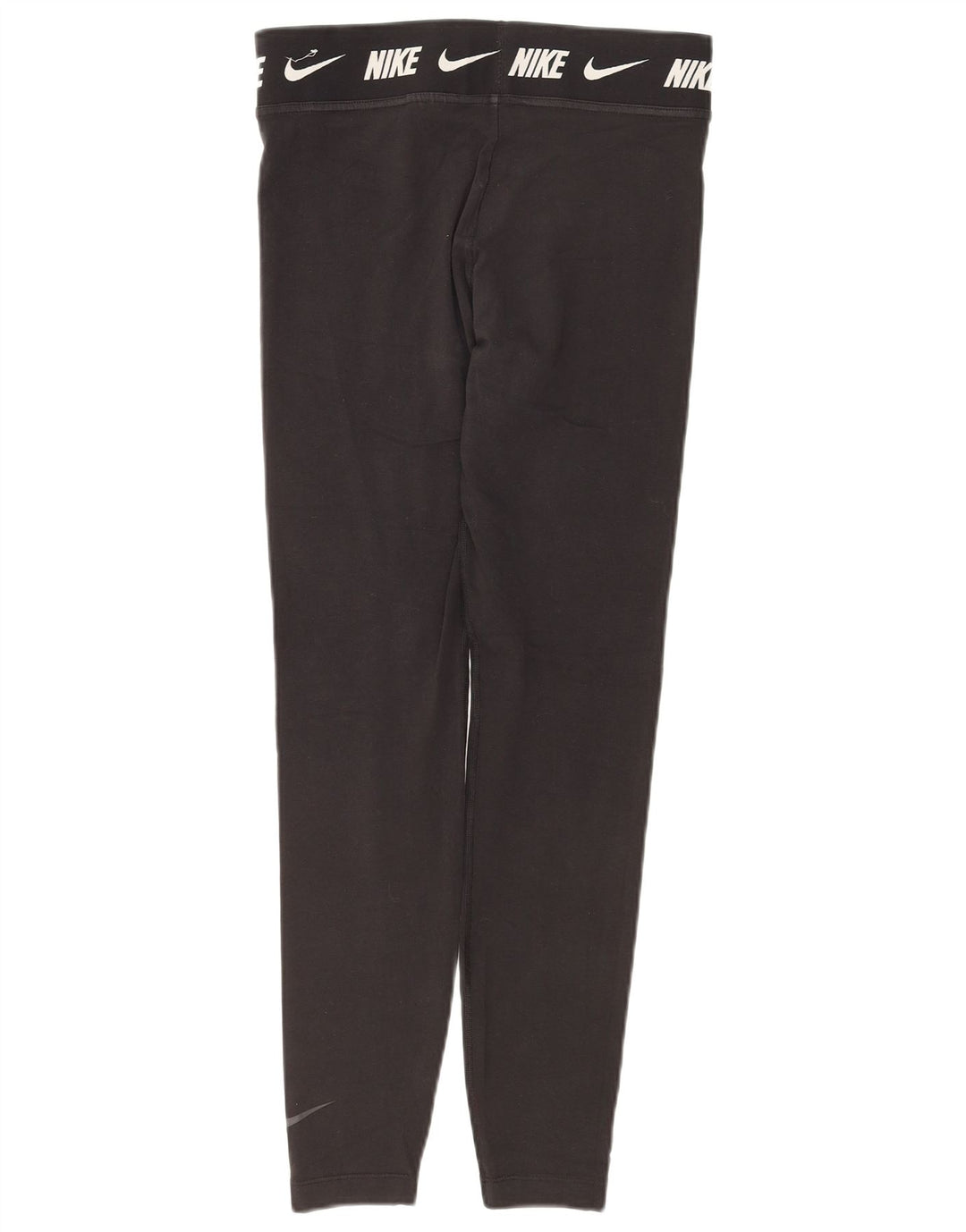 NIKE Womens Tight Fit Graphic Leggings UK 12 Medium Black Cotton