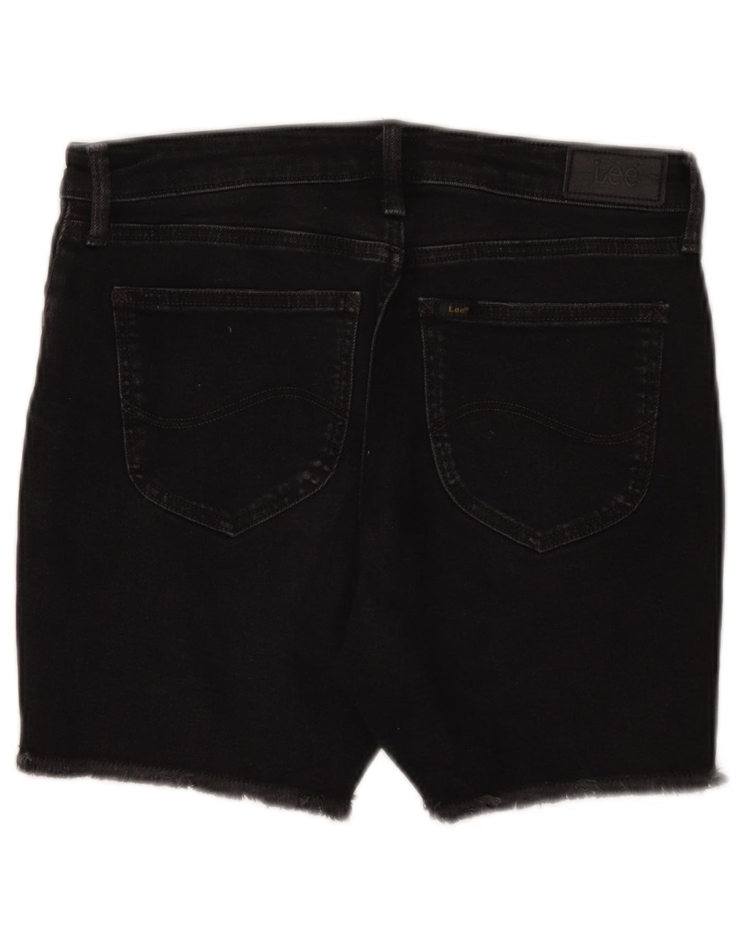 Lee Womens Boyfriend Denim Shorts W27 Small Black Cotton