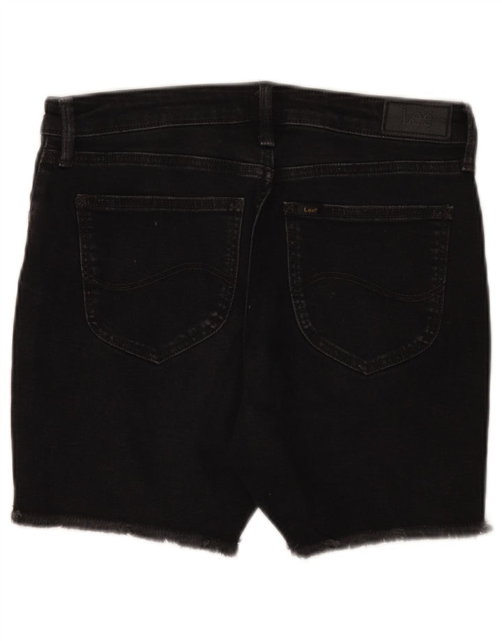 Lee Womens Boyfriend Denim Shorts W27 Small Black Cotton
