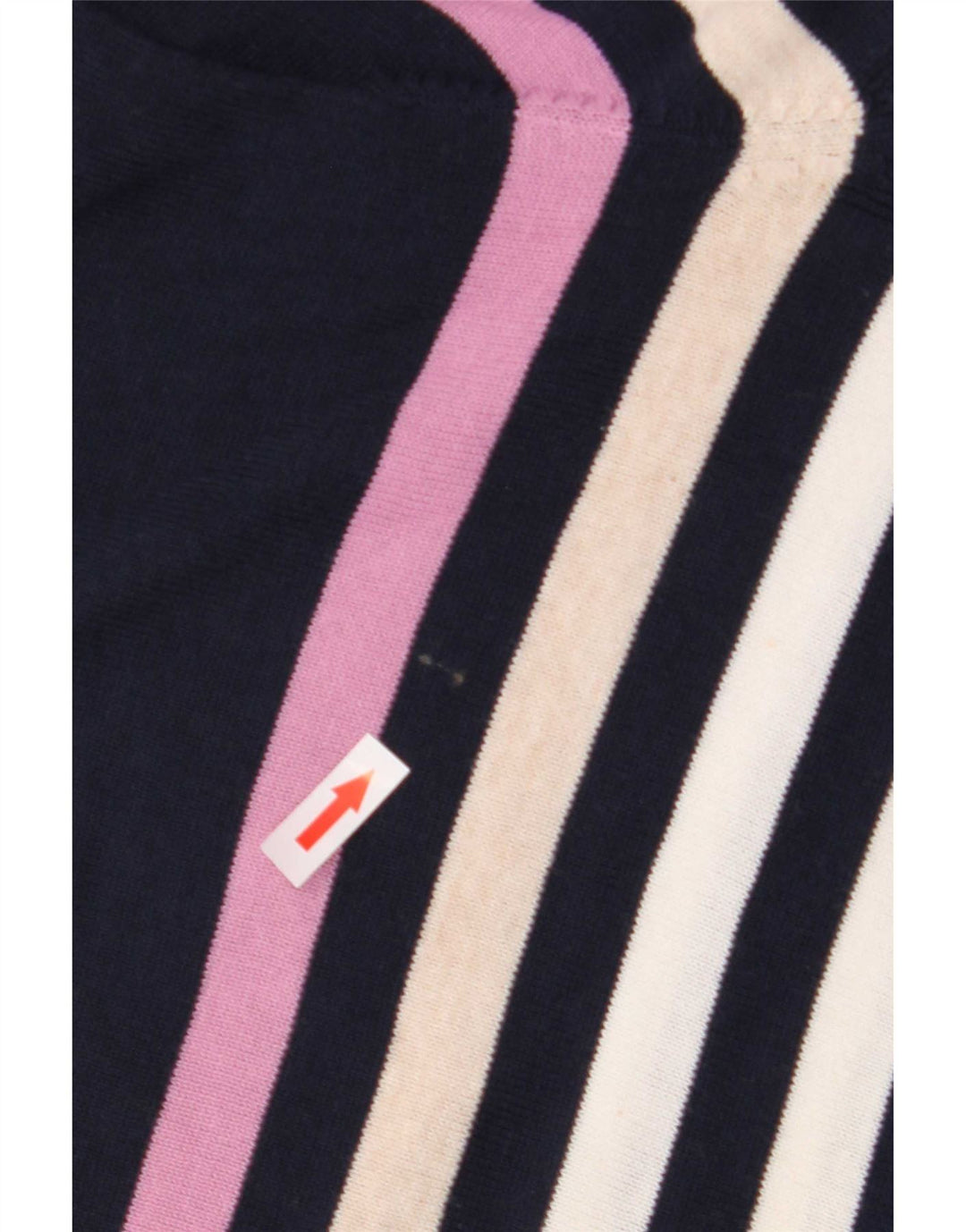 Marks & Spencer Womens Crew Neck Jumper Sweater Medium Navy Blue Striped