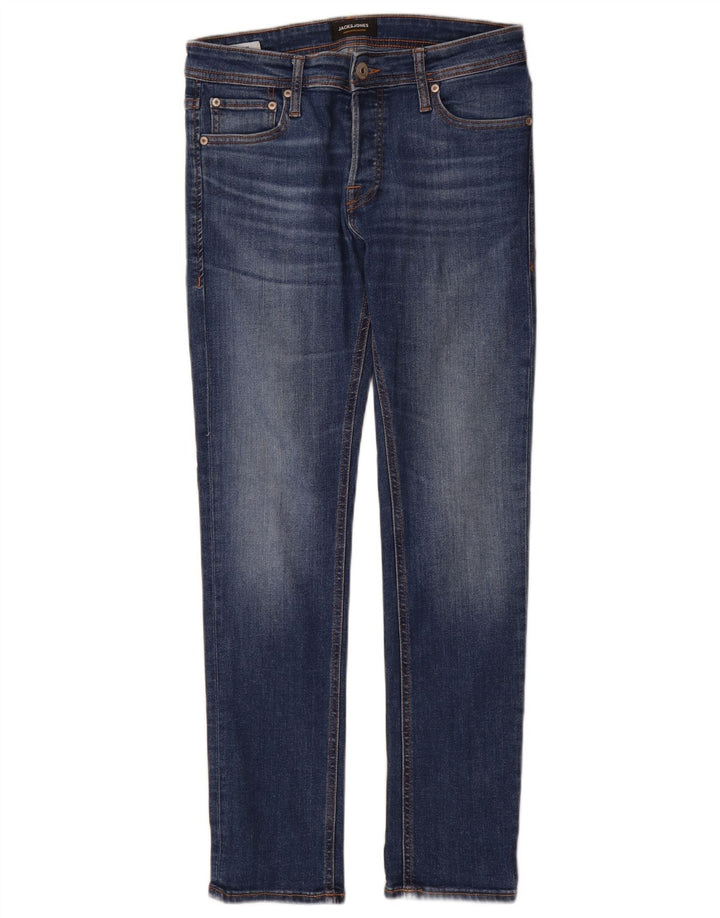 Jack & Jones Mens GLENN Slim Jeans W29 L30 Blue Cotton