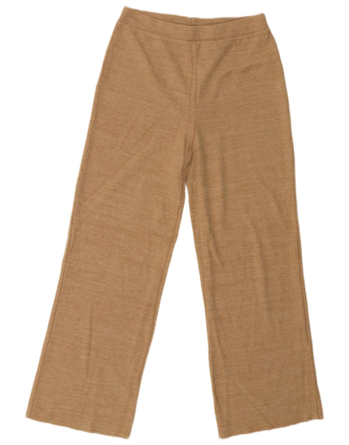 Zara Womens Tracksuit Trousers UK 12 Medium  Beige Cotton