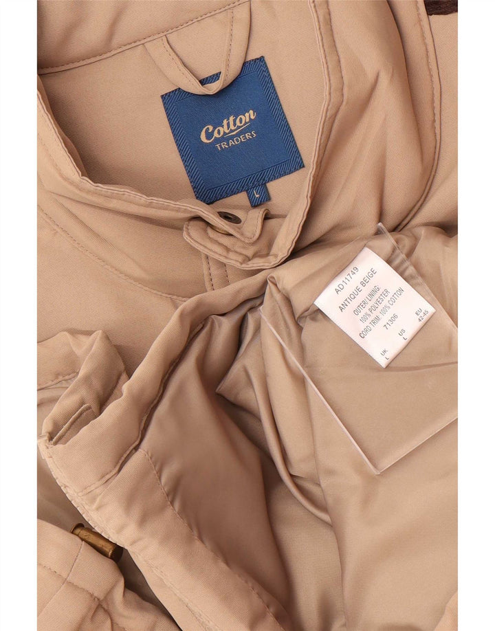 Cotton Traders Mens Utility Gilet UK 40 Large Beige Colourblock Polyester