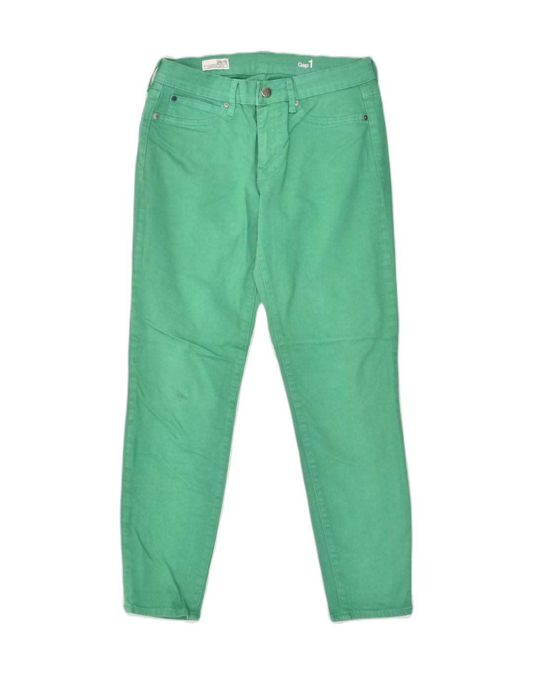 GAP Womens Legging Jeans US 6 Medium W28 L27 Green Cotton | Vintage Gap | Thrift | Second-Hand Gap | Used Clothing | Messina Hembry 