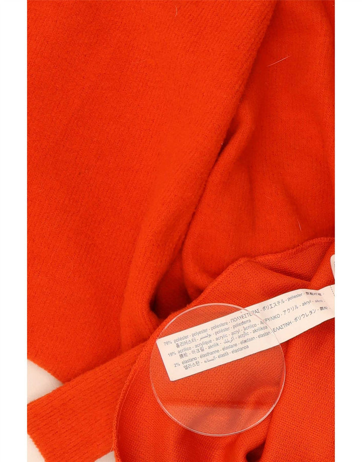 Zara Womens Oversized Turtle Neck Jumper Sweater UK 10 Small Orange