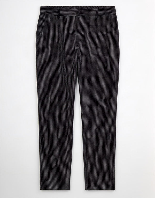 Zara Womens Slim Cropped Trousers EU 36 XS W26 L26 Navy Blue Spotted