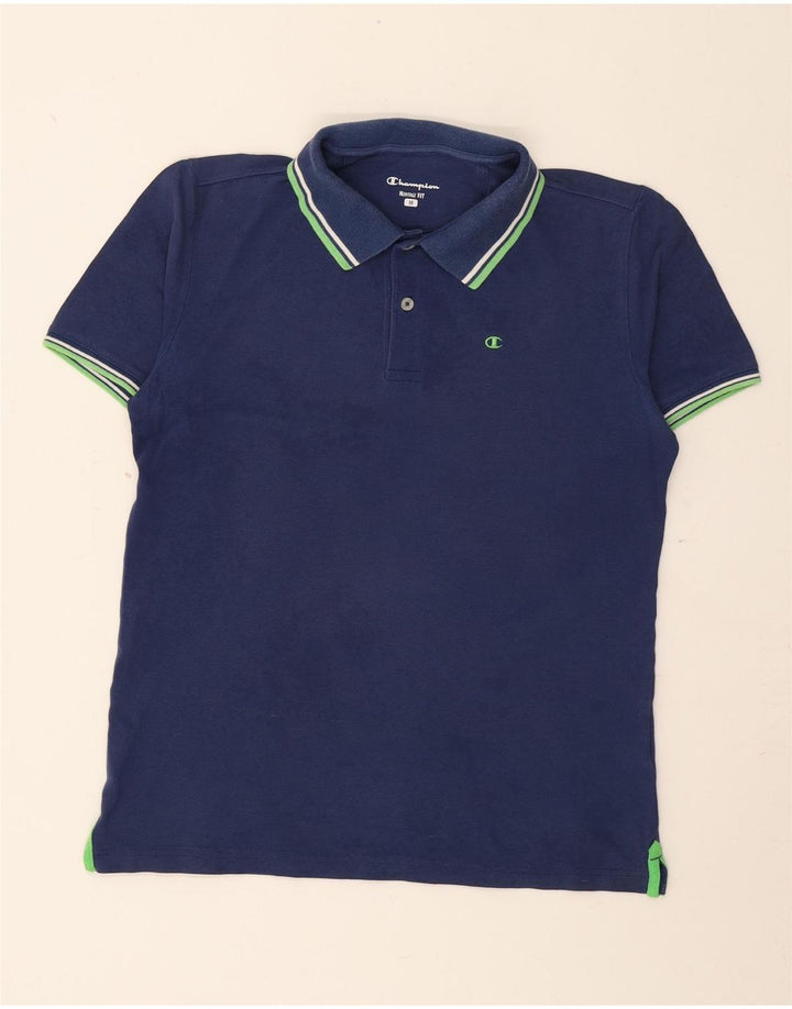 Champion Mens Herritage Fit Polo Shirt Medium Blue