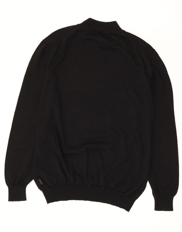 Hugo Boss Mens Turtle Neck Jumper Sweater 3XL Black Virgin Wool