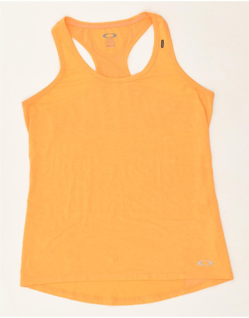 OAKLEY Womens Vest Top UK 14 Large Yellow | Vintage Oakley | Thrift | Second-Hand Oakley | Used Clothing | Messina Hembry 