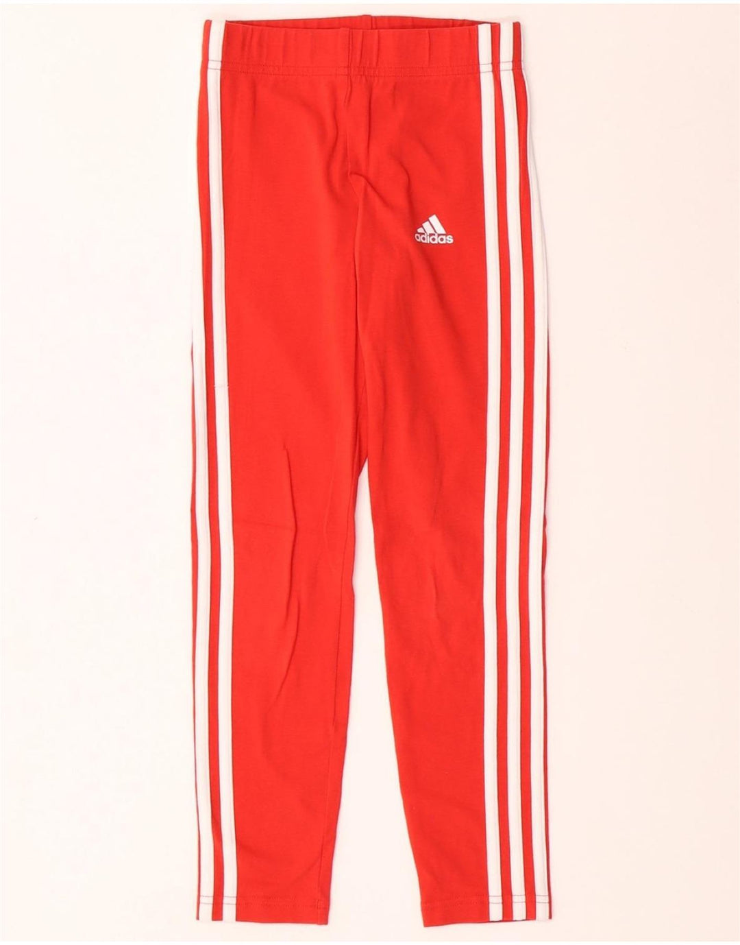 ADIDAS Girls Leggings 9-10 Years  Red Cotton
