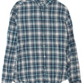 J. Crew Mens Flannel Shirt Medium Blue Check Cotton