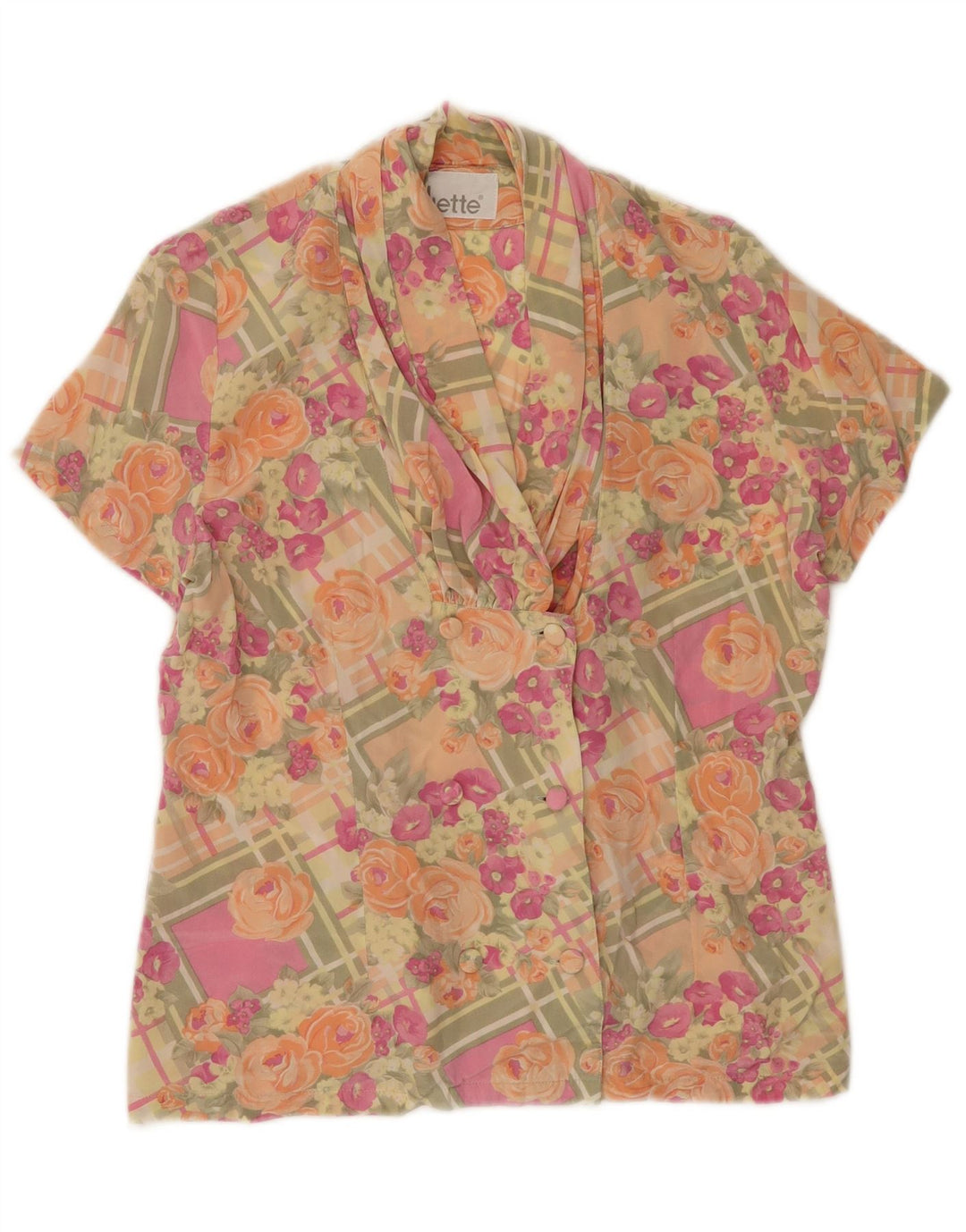 Liette Womens Double Breasted Shirt Blouse IT 46 Large Multicoloured Floral