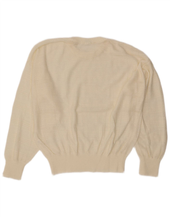 Apart Womens Crew Neck Jumper Sweater EU 44 XL Off White
