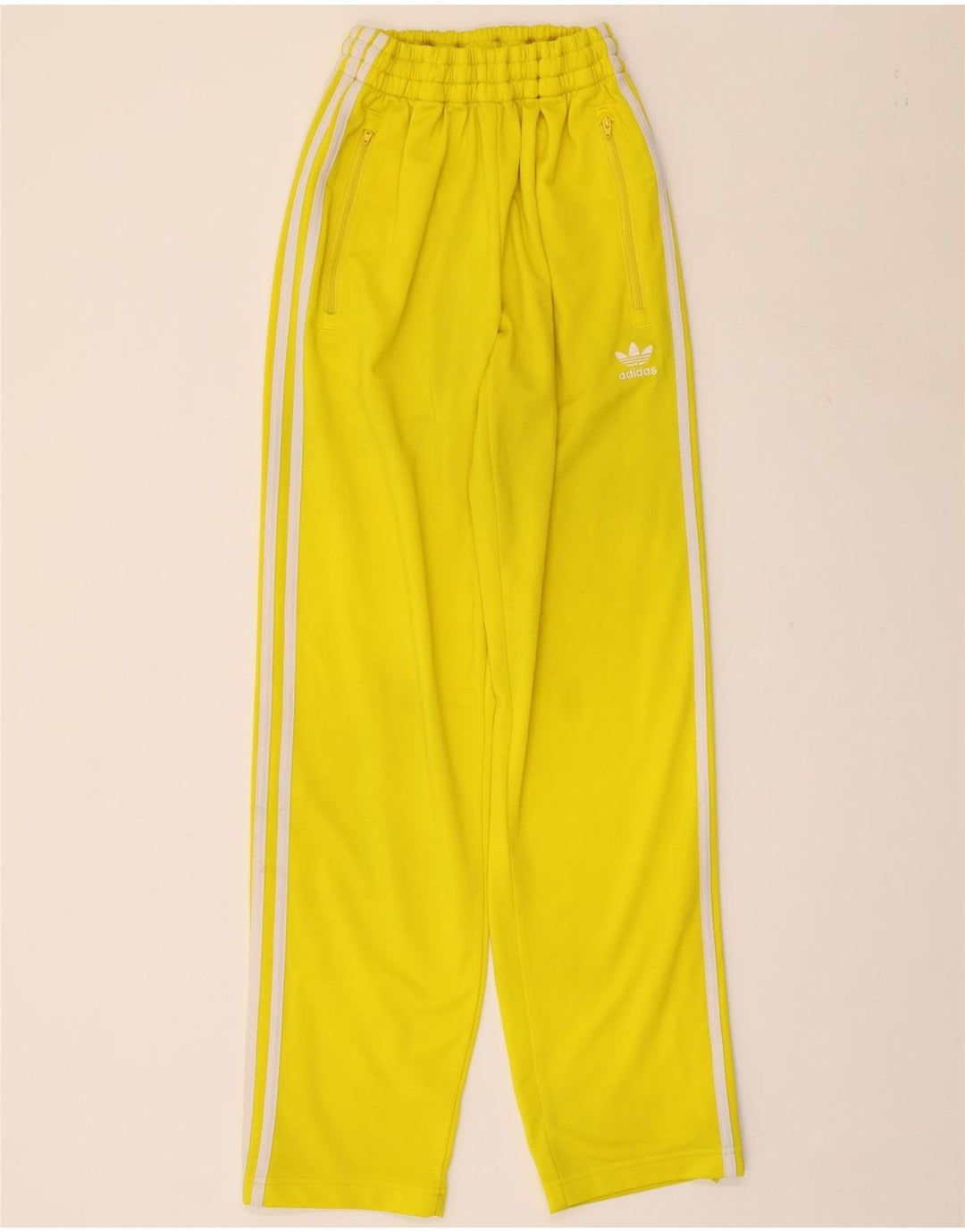 ADIDAS Womens Tracksuit Trousers UK 8 Small  Yellow Polyester