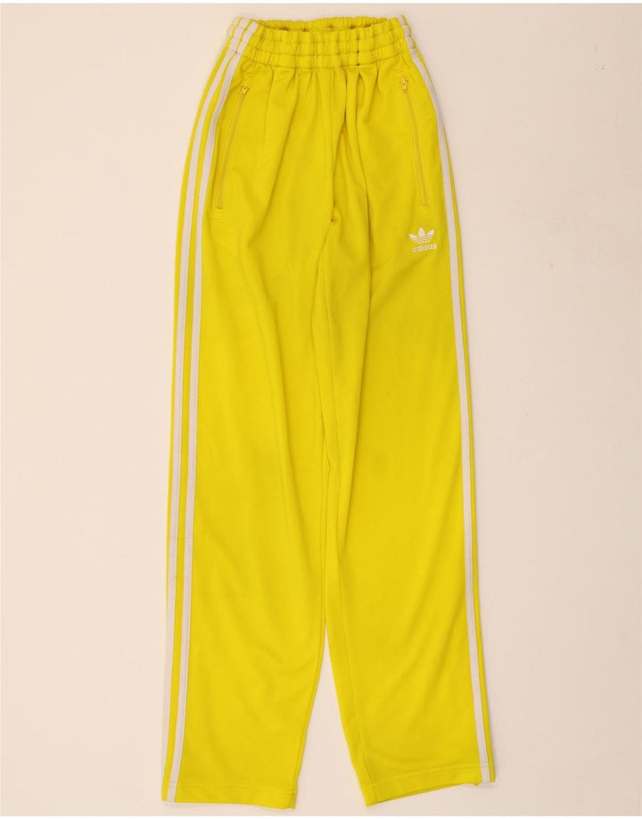 ADIDAS Womens Tracksuit Trousers UK 8 Small  Yellow Polyester