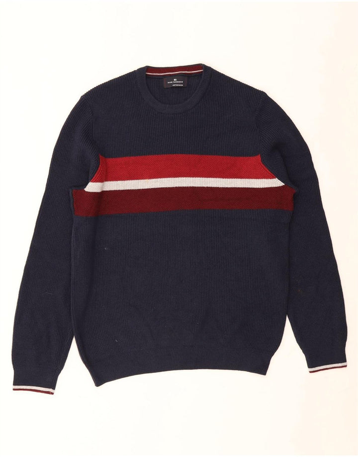 MARKS & SPENCER Mens Blue Harbour Crew Neck Jumper Sweater XL Navy Blue