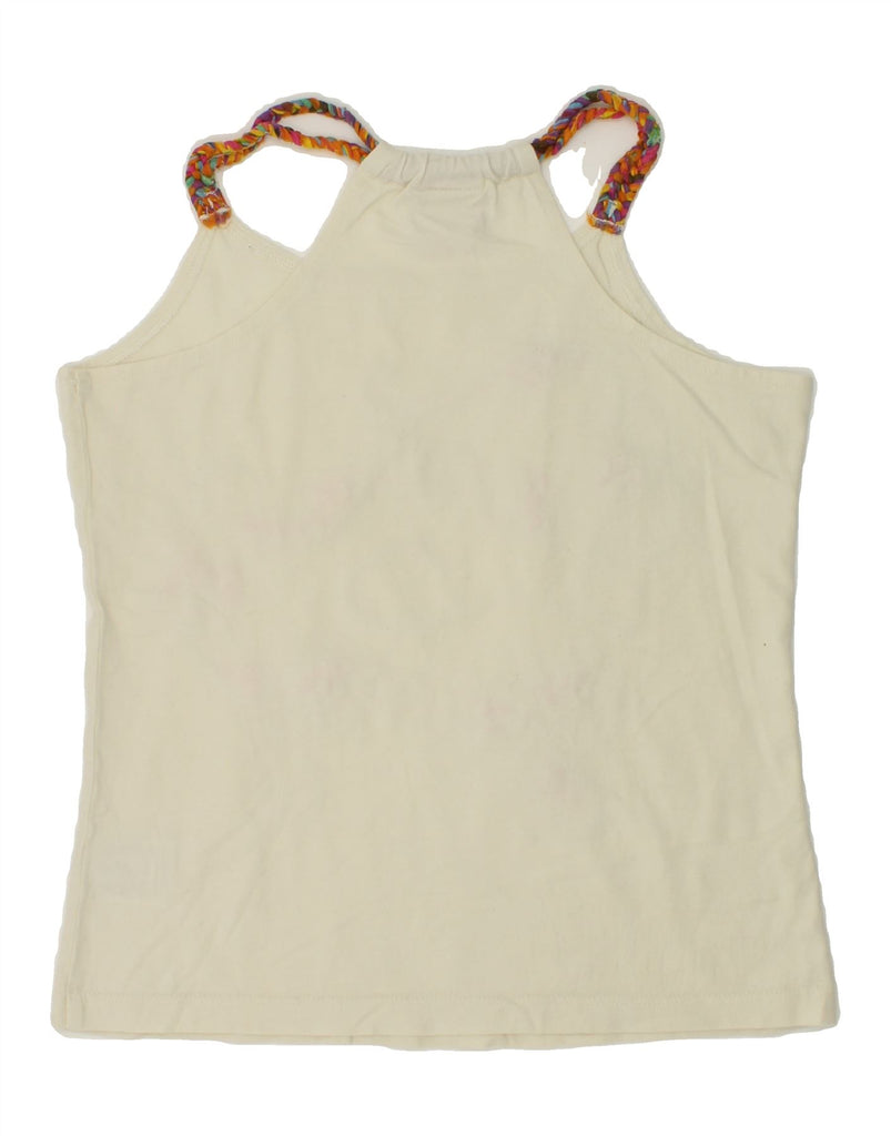 GURU Girls Graphic Vest Top 9-10 Years Beige Cotton | Vintage Guru | Thrift | Second-Hand Guru | Used Clothing | Messina Hembry 