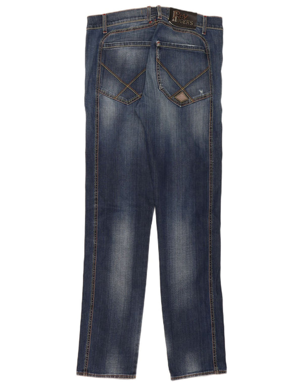 Roy Rogers Mens Straight Jeans IT 52 XL W38 L34 Blue Cotton