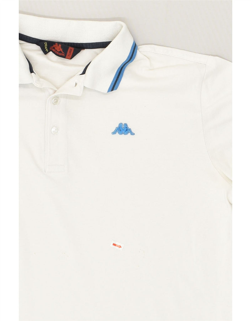 KAPPA Mens Polo Shirt XL White Cotton | Vintage Kappa | Thrift | Second-Hand Kappa | Used Clothing | Messina Hembry 