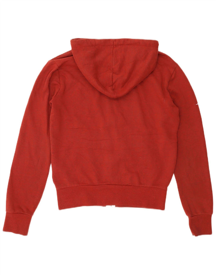 Superdry Mens Zip Hoodie Sweater Small Red Cotton
