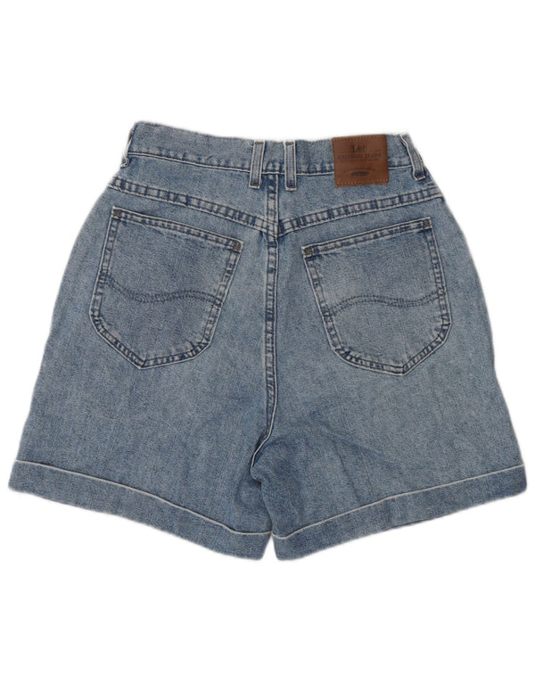 Lee Womens High Waist Denim Shorts US 10 Large W27 Blue Classic