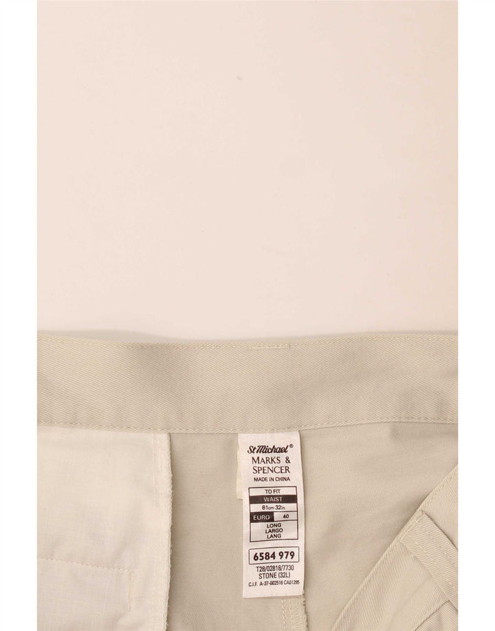 Marks & Spencer Mens Chino Shorts W32 Medium Beige Cotton